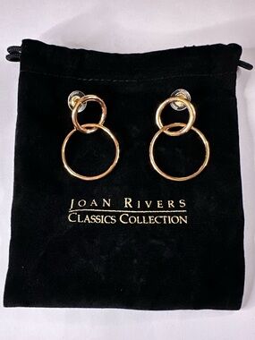 Joan Rivers Classics Collection Rose Gold Tone Mini Double Hoop Earrings